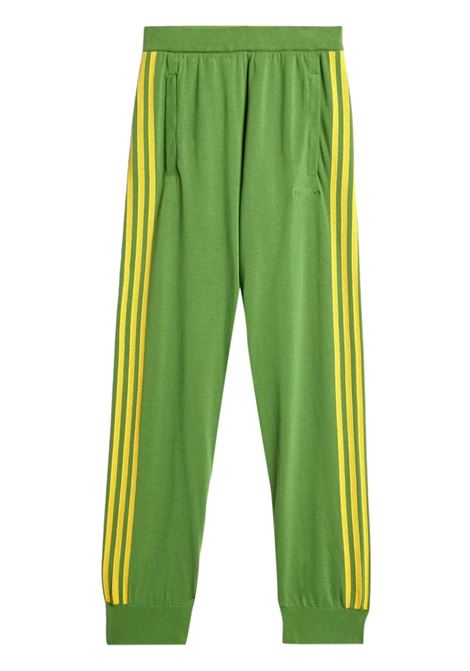 Green and yellow stripe detail knitted trousers - Adidas by Wales Bonner - unisex ADIDAS BY WALES BONNER | IW1176GRN